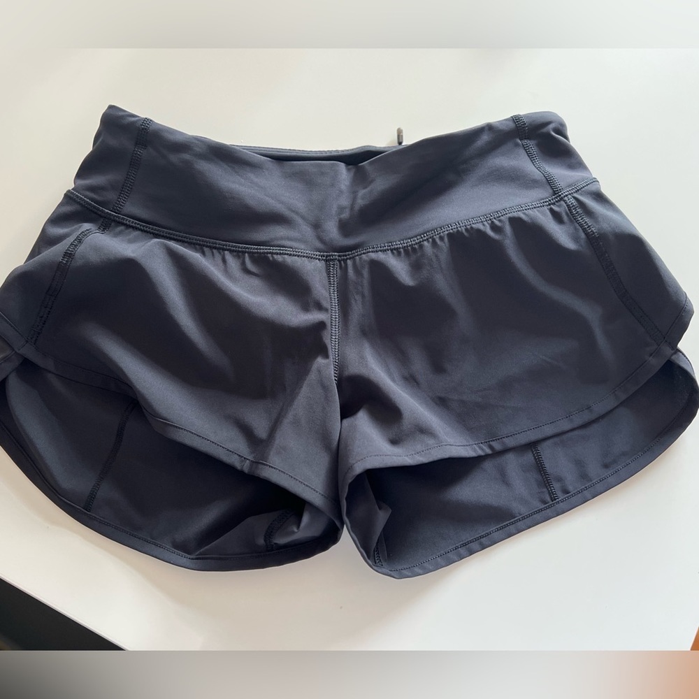 Lululemon black running shorts